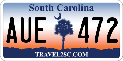 SC license plate AUE472