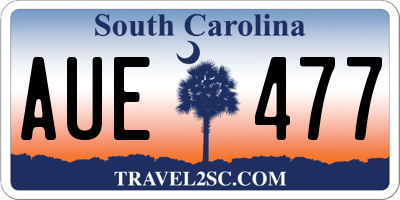 SC license plate AUE477
