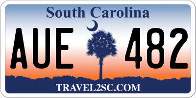 SC license plate AUE482