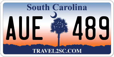 SC license plate AUE489