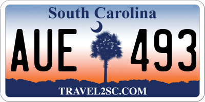 SC license plate AUE493