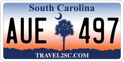 SC license plate AUE497