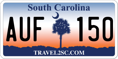 SC license plate AUF150