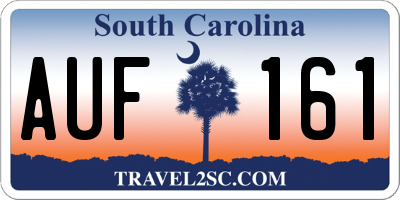 SC license plate AUF161