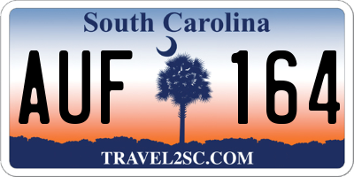 SC license plate AUF164