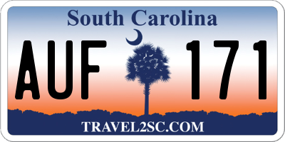 SC license plate AUF171