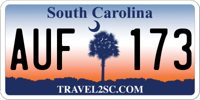 SC license plate AUF173