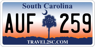 SC license plate AUF259