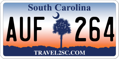 SC license plate AUF264