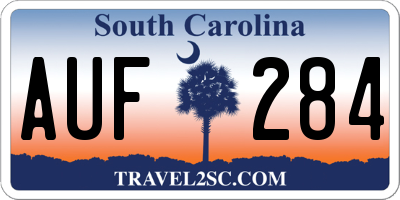 SC license plate AUF284