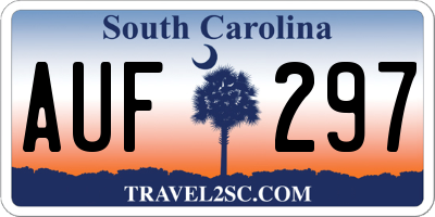 SC license plate AUF297
