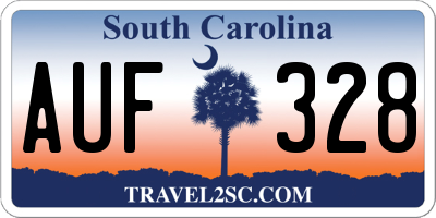 SC license plate AUF328