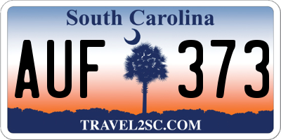 SC license plate AUF373
