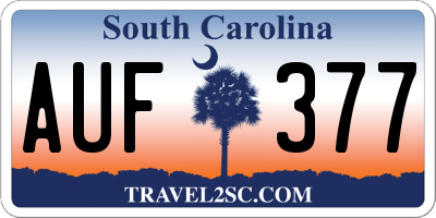 SC license plate AUF377