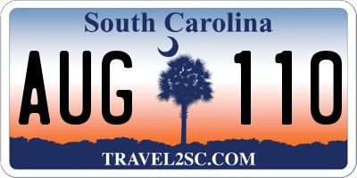 SC license plate AUG110