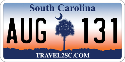 SC license plate AUG131