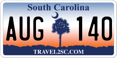 SC license plate AUG140