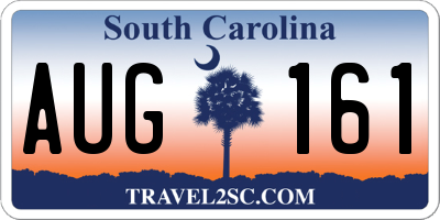 SC license plate AUG161