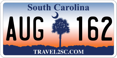 SC license plate AUG162