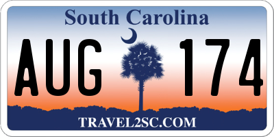 SC license plate AUG174