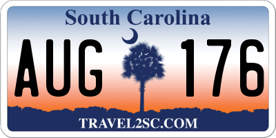 SC license plate AUG176