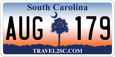 SC license plate AUG179