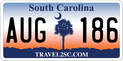 SC license plate AUG186
