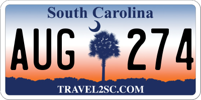 SC license plate AUG274