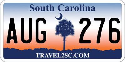 SC license plate AUG276