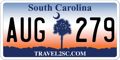 SC license plate AUG279