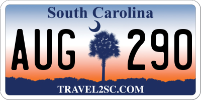 SC license plate AUG290