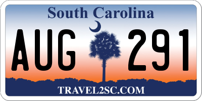 SC license plate AUG291