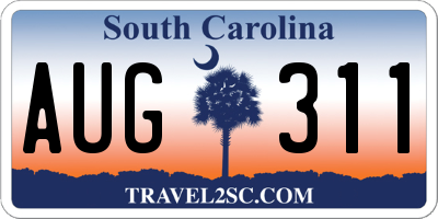 SC license plate AUG311