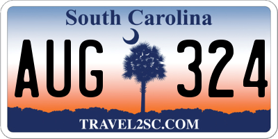 SC license plate AUG324