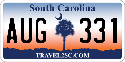 SC license plate AUG331