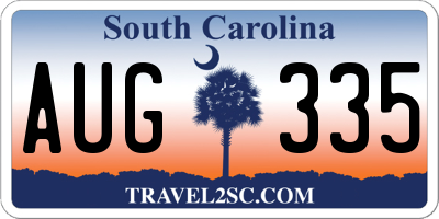 SC license plate AUG335