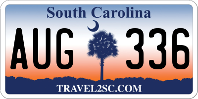 SC license plate AUG336