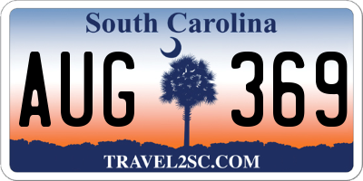 SC license plate AUG369