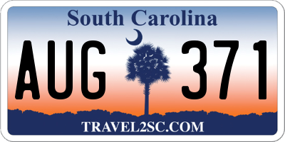 SC license plate AUG371