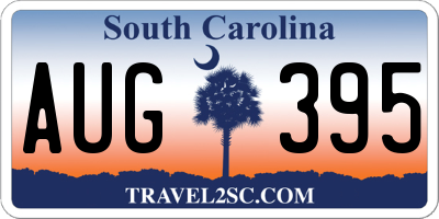 SC license plate AUG395