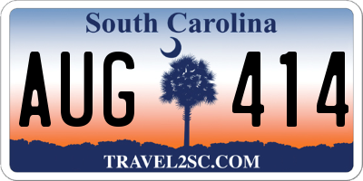 SC license plate AUG414