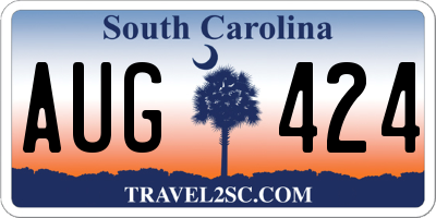 SC license plate AUG424