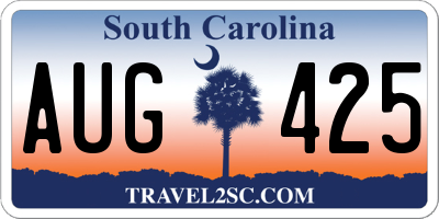 SC license plate AUG425