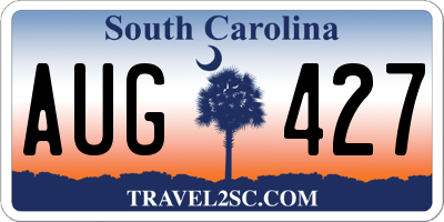 SC license plate AUG427