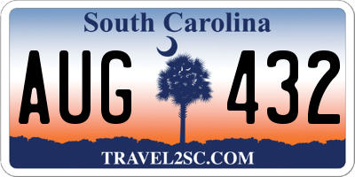 SC license plate AUG432