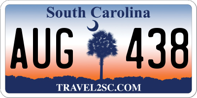 SC license plate AUG438
