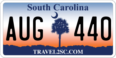 SC license plate AUG440