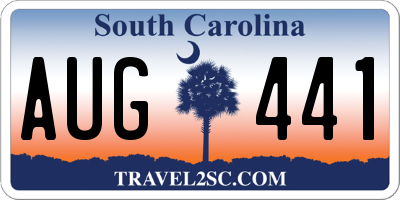 SC license plate AUG441