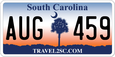SC license plate AUG459