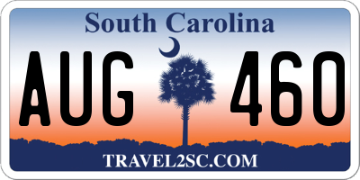 SC license plate AUG460